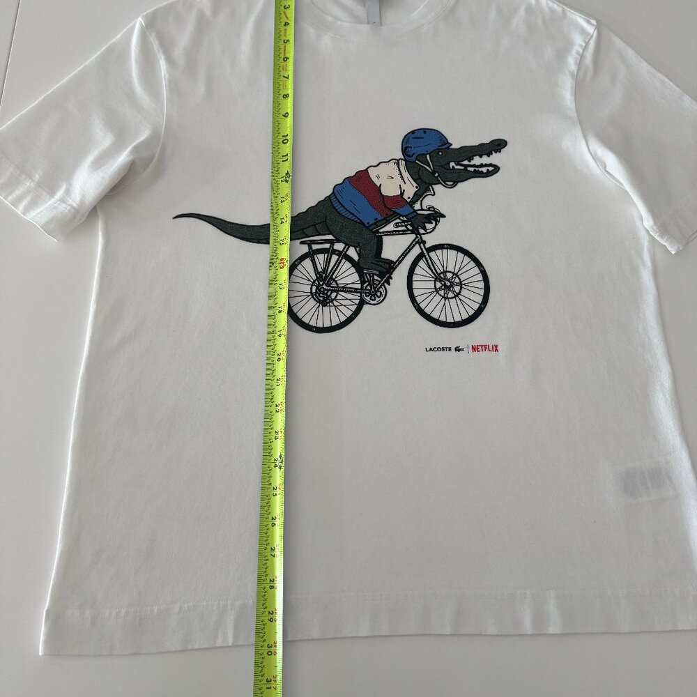 Lacoste x Netflix Men's Organic Cotton T-shirt, Size 6/ XL - Picture 10 of 16